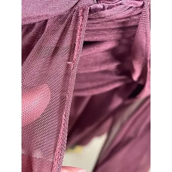 RETROFETE Maisie Ruched Draped Halterneck Maxi in Port Red Size XXL - Picture 8 of 11